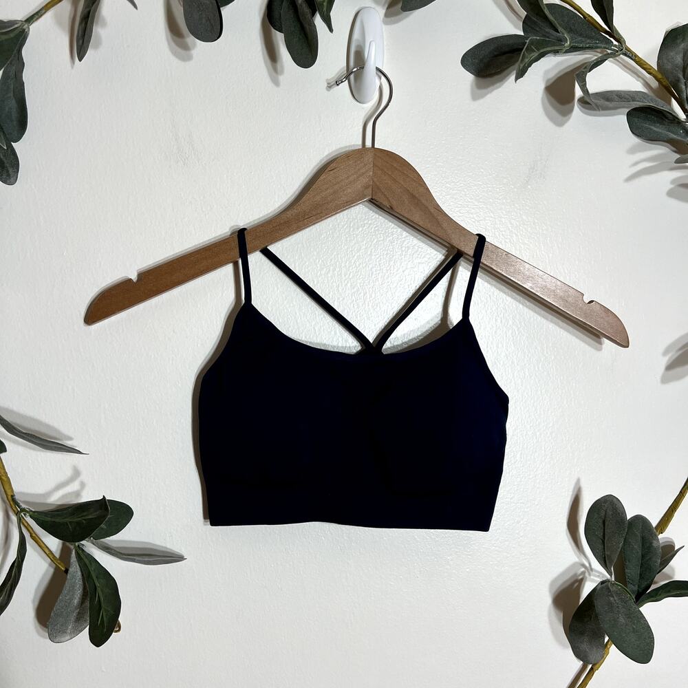 Blue Y Back Sports Bra